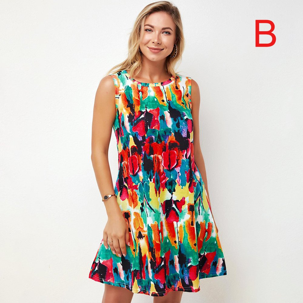 Zingsee™ New women's sleeveless dress with print