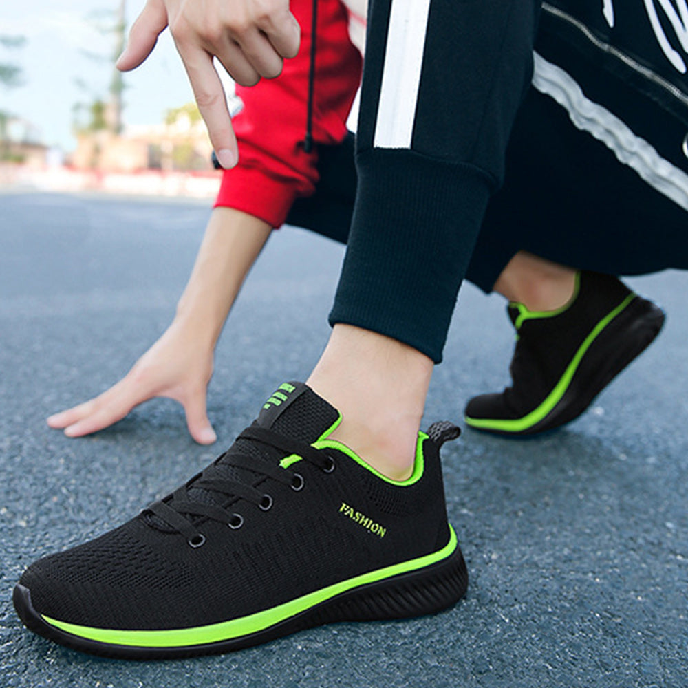 Męskie modne siatkowe lekkie, oddychające trampki na co dzień