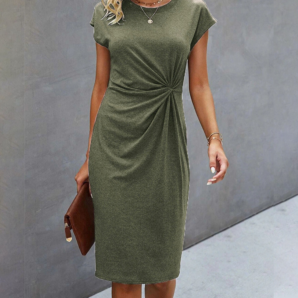 Lodowylabedz Letnia nowa damska sukienka z krótkim rękawem