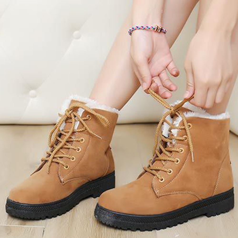 Ciepłe sznurowane buty Martin w stylu brytyjskim