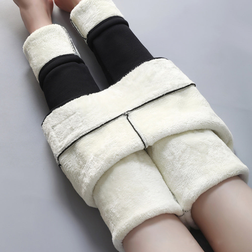 Damskie nowe jesienno-zimowe ciepłe legginsy z jagnięcego aksamitu