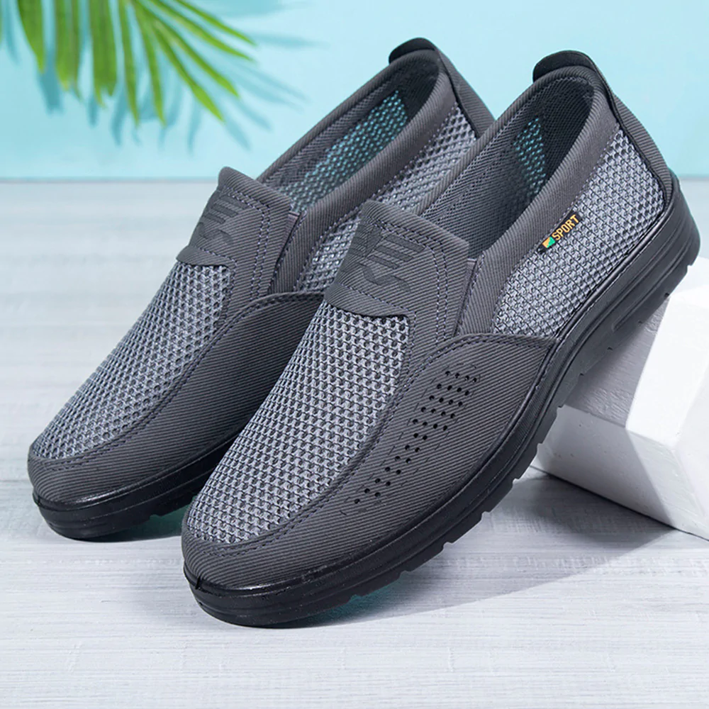 Lodowylabedz Moda męska Oddychające buty na co dzień z wydrążoną siatką