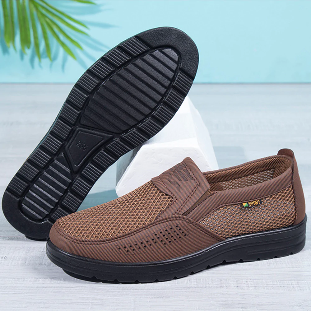 Lodowylabedz Moda męska Oddychające buty na co dzień z wydrążoną siatką