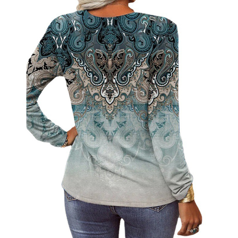 Lodowylabedz™ Wyróżniona moda damska z długim rękawem i nadrukiem