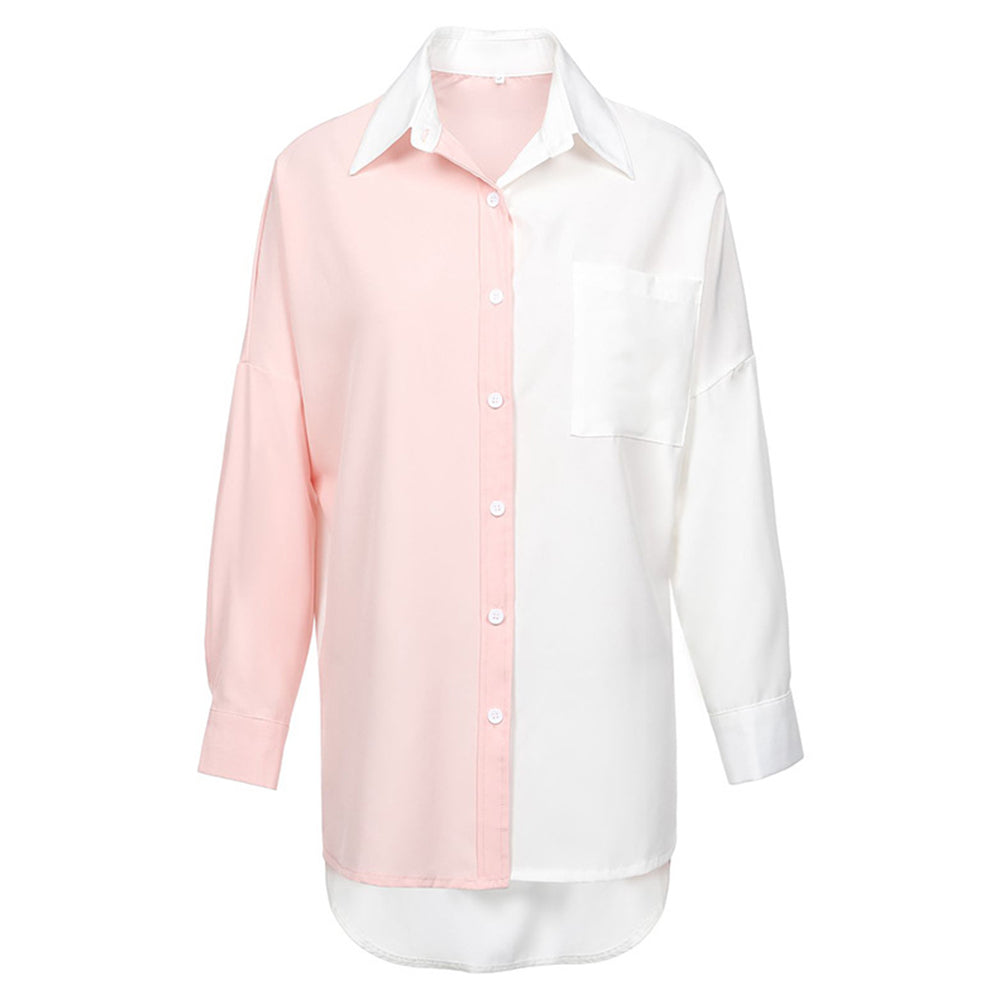 Koszula jednorzędowa w kolorowe bloki