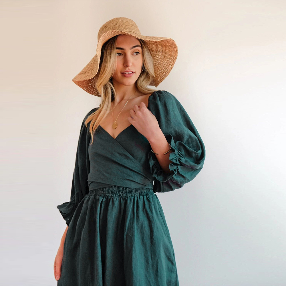 Lodowylabedz™ Elegancka dwustronna sukienka z dzwoneczkami z wysokim stanem