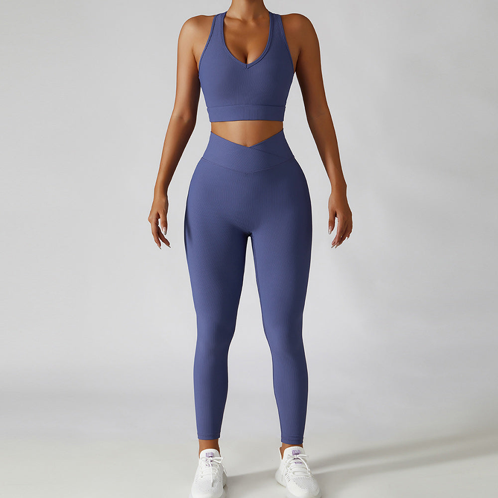 Damskie spodnie do jogi z wysokim stanem Elastyczne oddychające sportowe spodnie do jogi