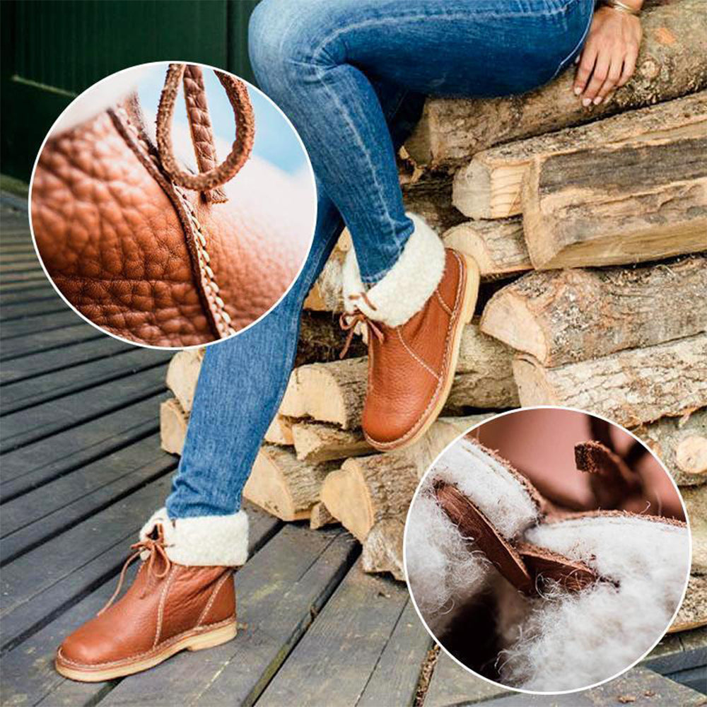 Moda damska Wiatroszczelne ciepłe buty z okrągłymi noskami