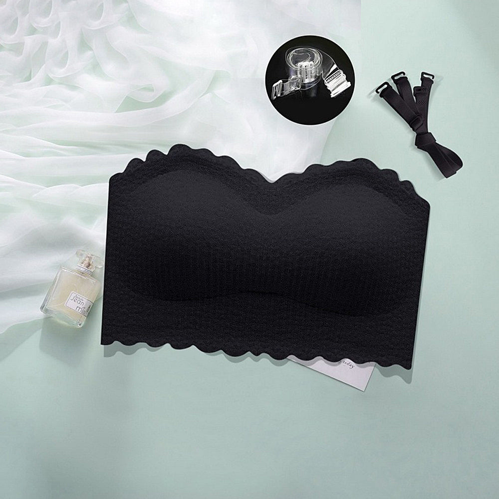 Bez ramiączek koronkowa bezszwowa bielizna lateksowa