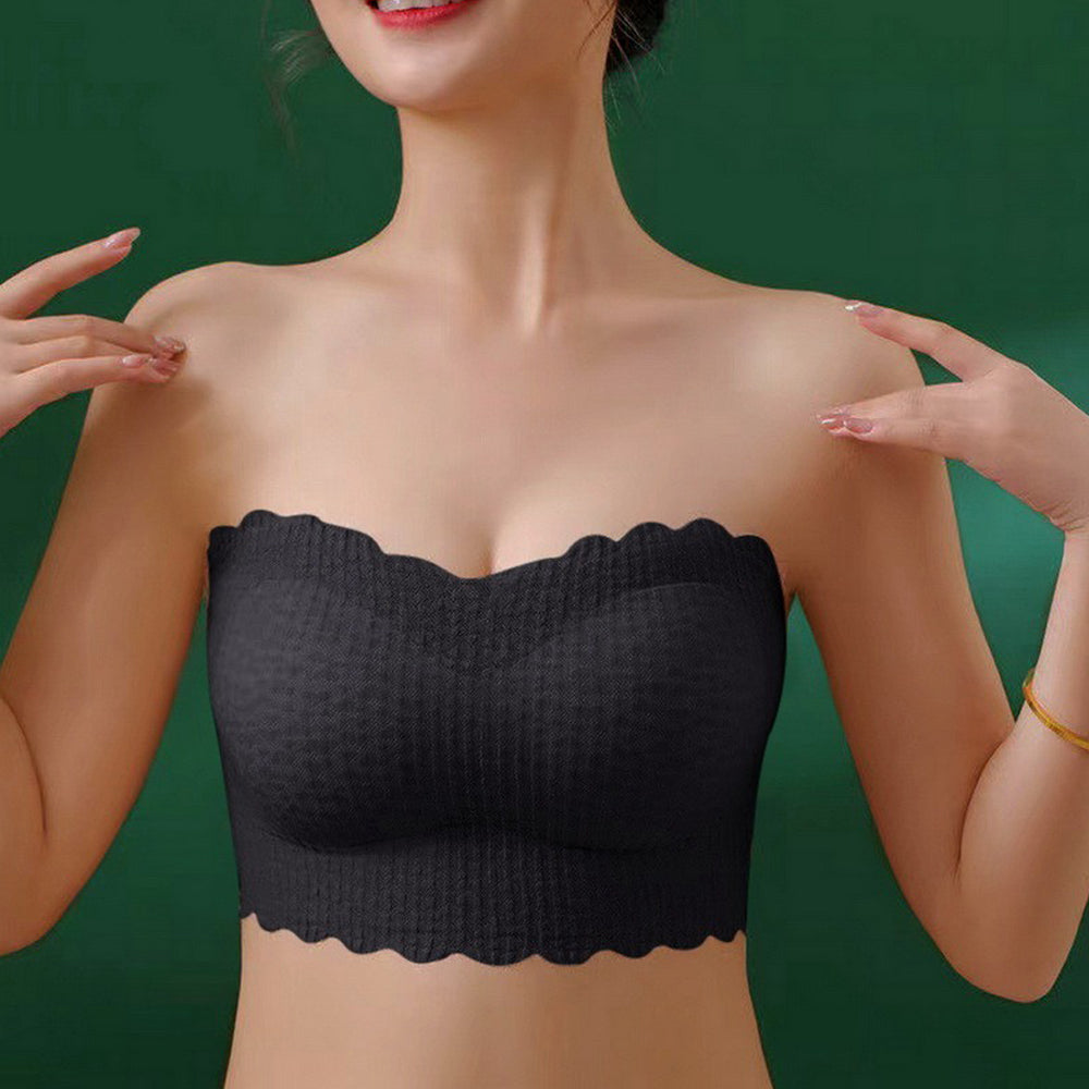 Bez ramiączek koronkowa bezszwowa bielizna lateksowa