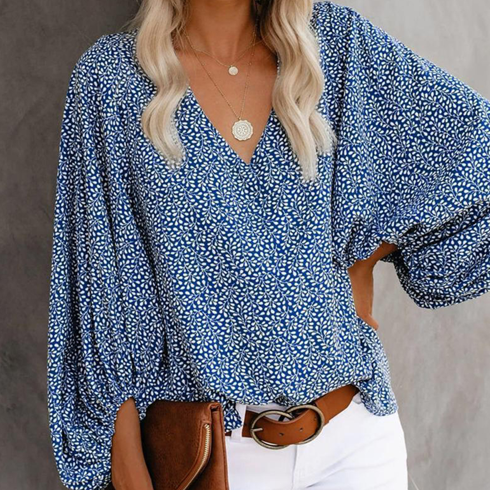 Lodowylabedz™ 2023 nowy top z rękawami typu lampion z dekoltem w serek