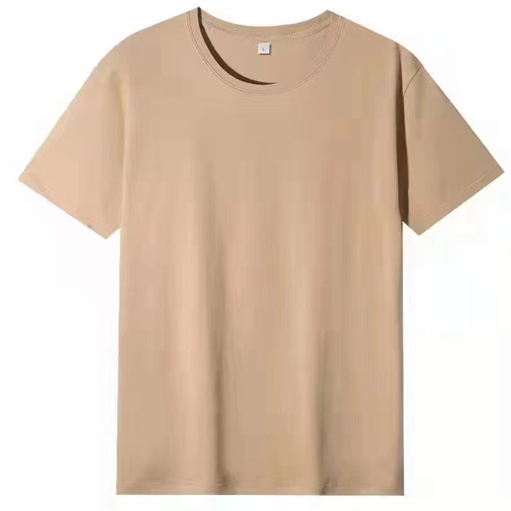 Lodowylabedz Męska koszulka Cool Ice Silk Cotton z okrągłym dekoltem i krótkimi rękawami