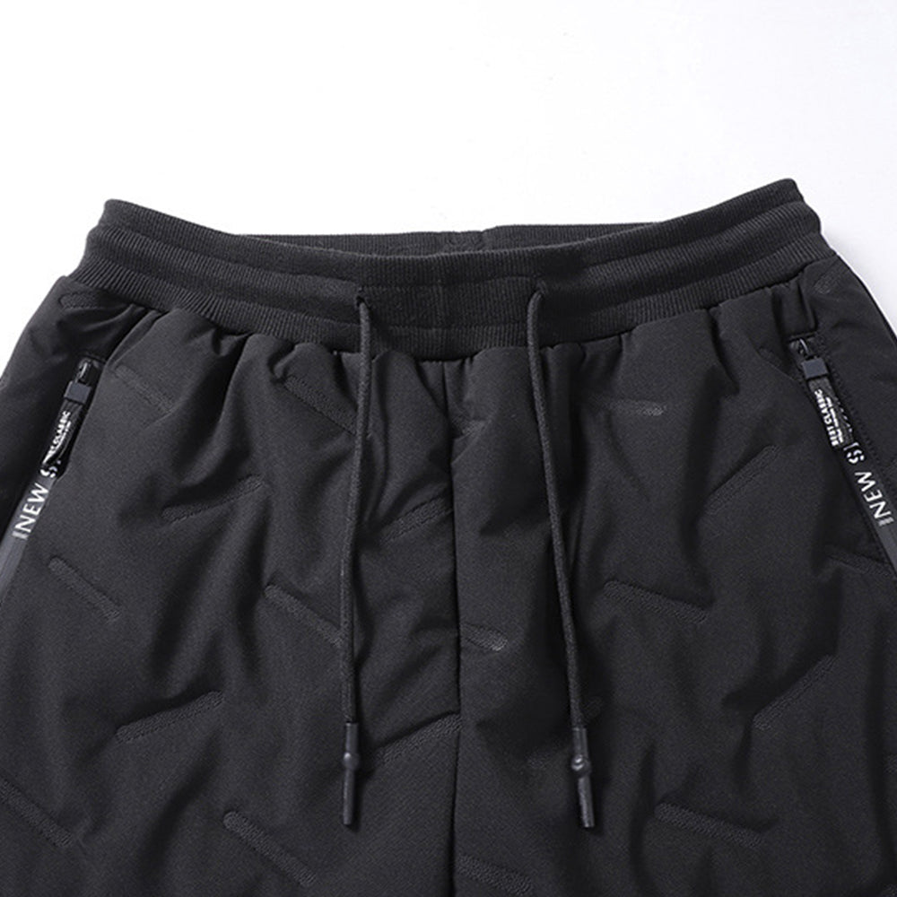 Męskie jesienne i zimowe nowe sportowe spodnie bawełniane z polaru jagnięcego