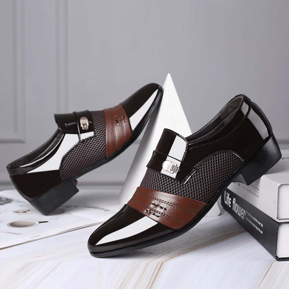 Lodowylabedz Męskie obuwie codzienne skórzane buty biznesowe