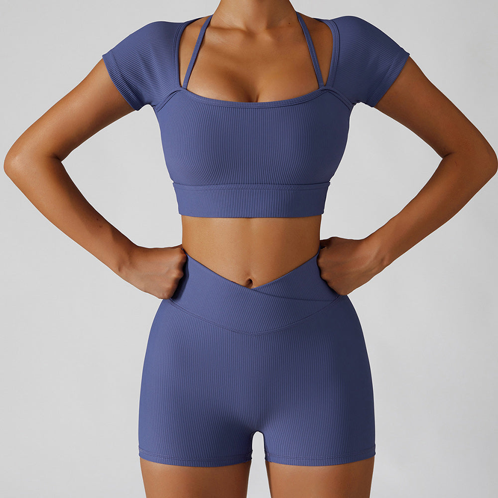 Damskie spodnie do jogi z wysokim stanem, obcisłe do biegania