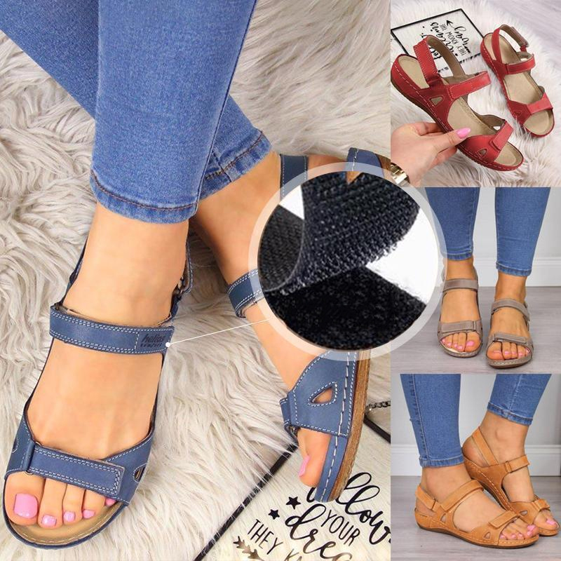 Lodowylabedz Sandały damskie zapinane na rzep