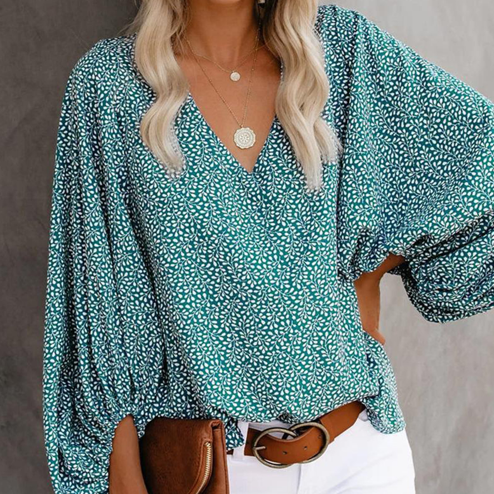 Lodowylabedz™ 2023 nowy top z rękawami typu lampion z dekoltem w serek