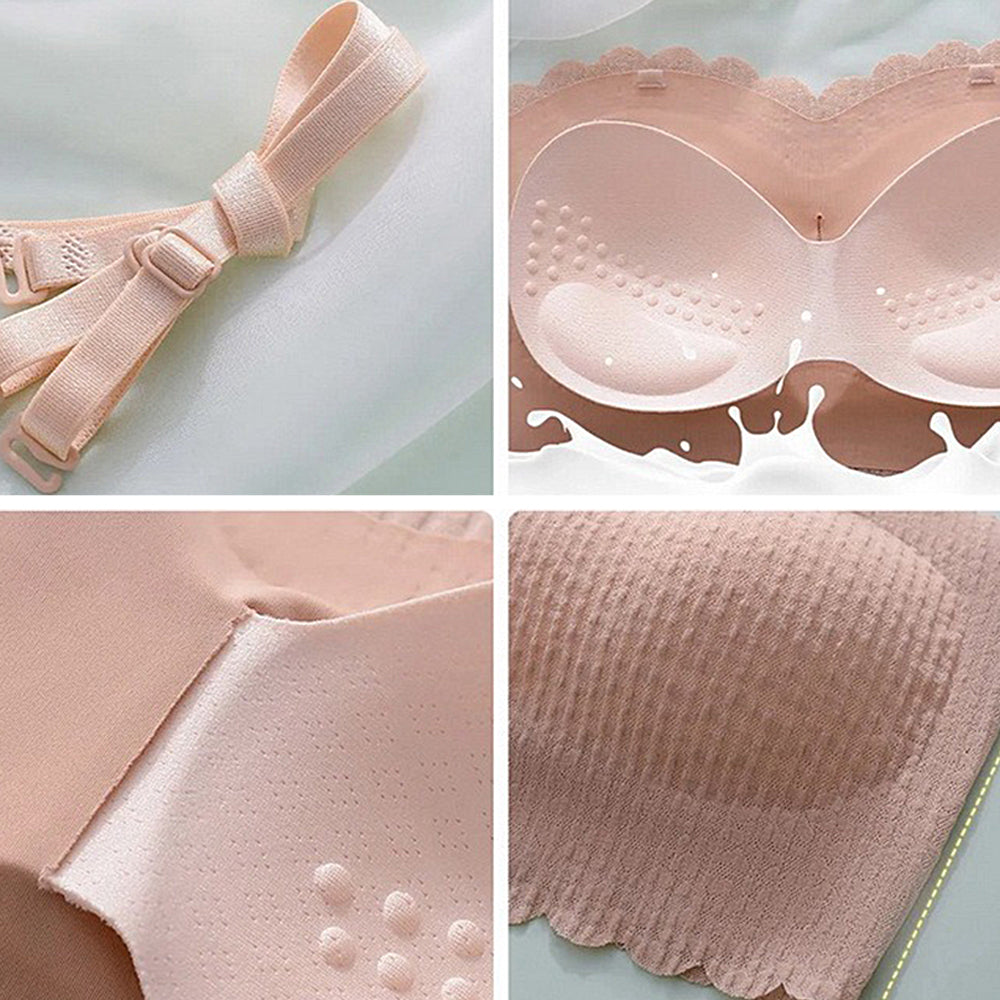 Bez ramiączek koronkowa bezszwowa bielizna lateksowa