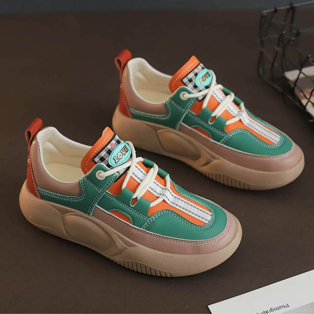 Lumbresueo™ Zapatos casuales primavera retro plataforma colorblock
