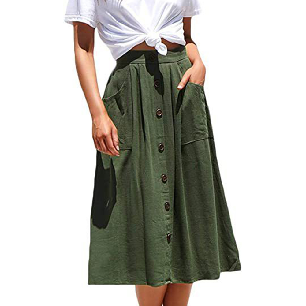 Lodowylabedz Swobodna spódnica w kształcie litery A. Spódnica z wysokim stanem