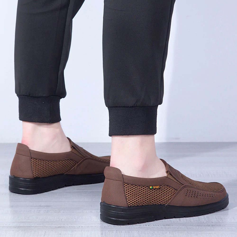 Lodowylabedz Moda męska Oddychające buty na co dzień z wydrążoną siatką