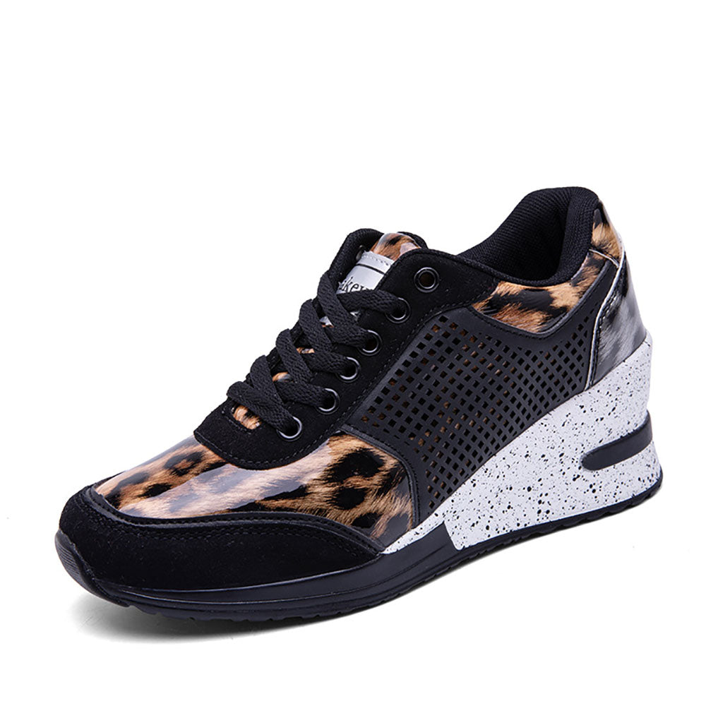 2022 Jesienne buty damskie zasznurowane na co dzień modne buty na koturnie