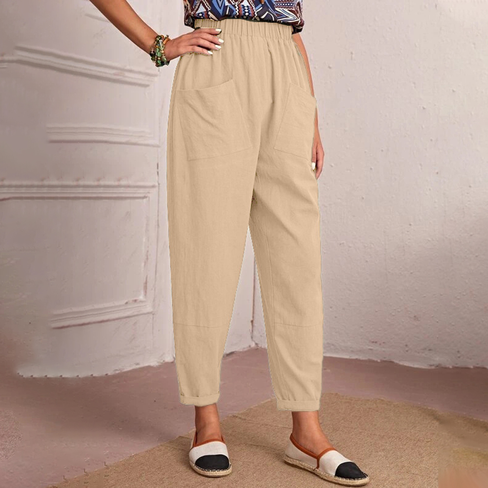 Lodowylabedz Wiosna i lato 2023 przewiewne spodnie z bawełny i lnu