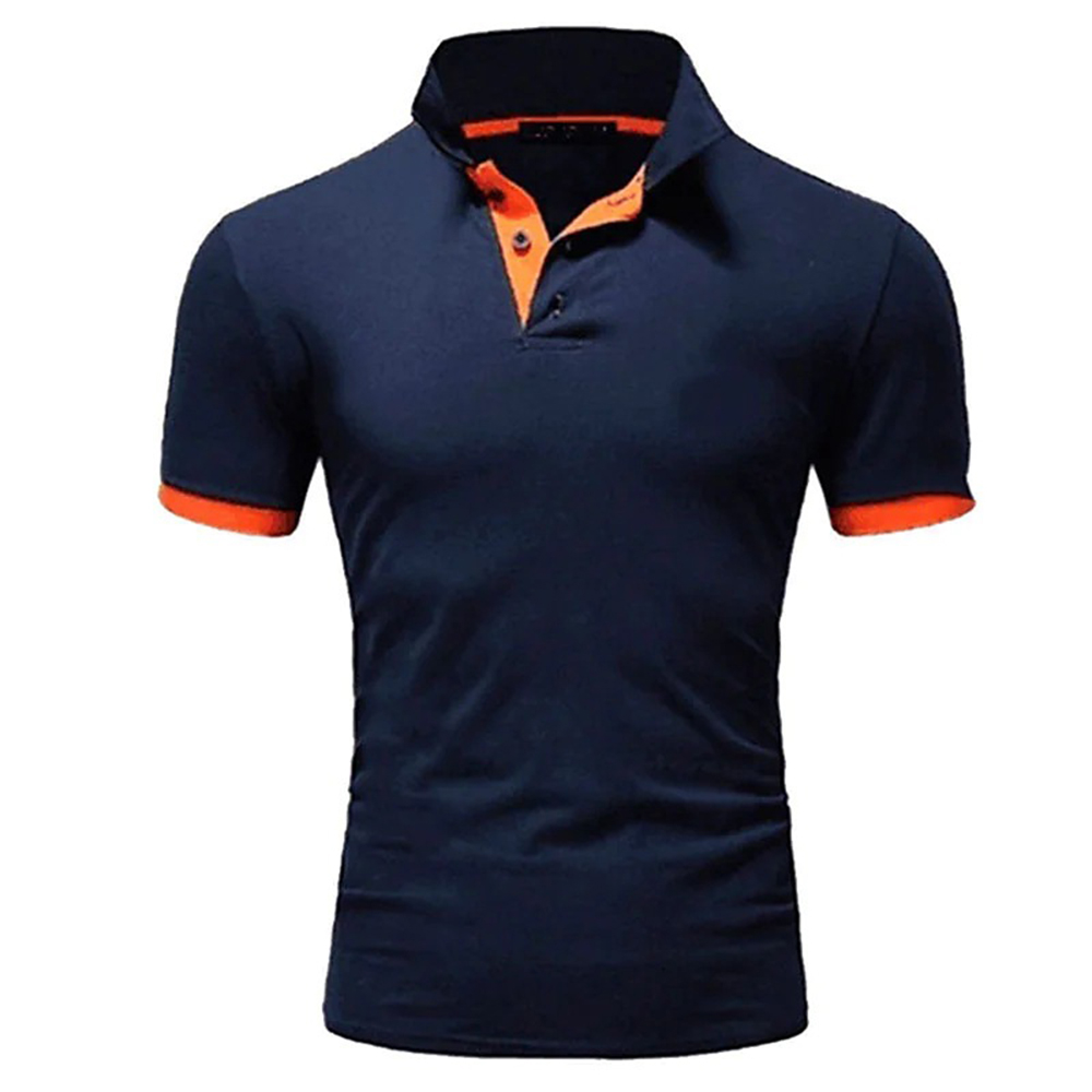 Lodowylabedz™ Nowa męska koszulka polo slim fit w kontrastowym kolorze