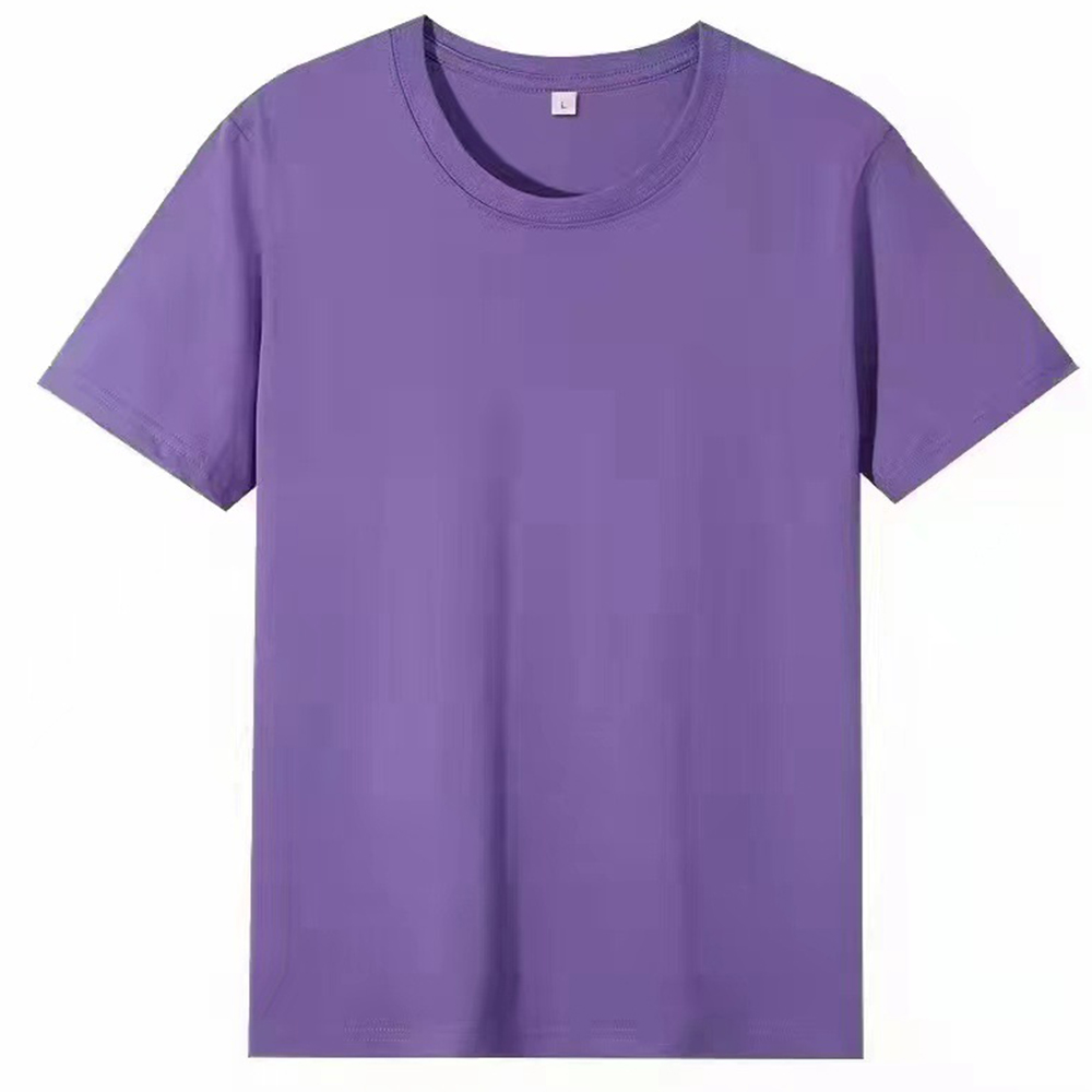 Lodowylabedz Męska koszulka Cool Ice Silk Cotton z okrągłym dekoltem i krótkimi rękawami