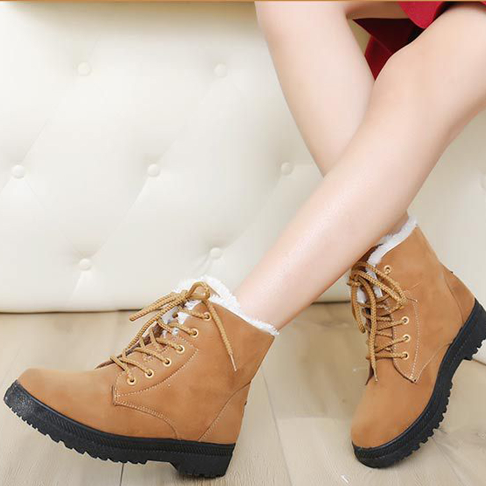 Ciepłe sznurowane buty Martin w stylu brytyjskim