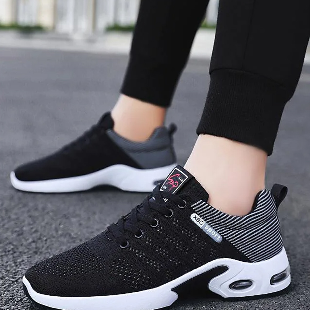 Lodowylabedz Nowe męskie buty sportowe Air Cushion Flying tkane