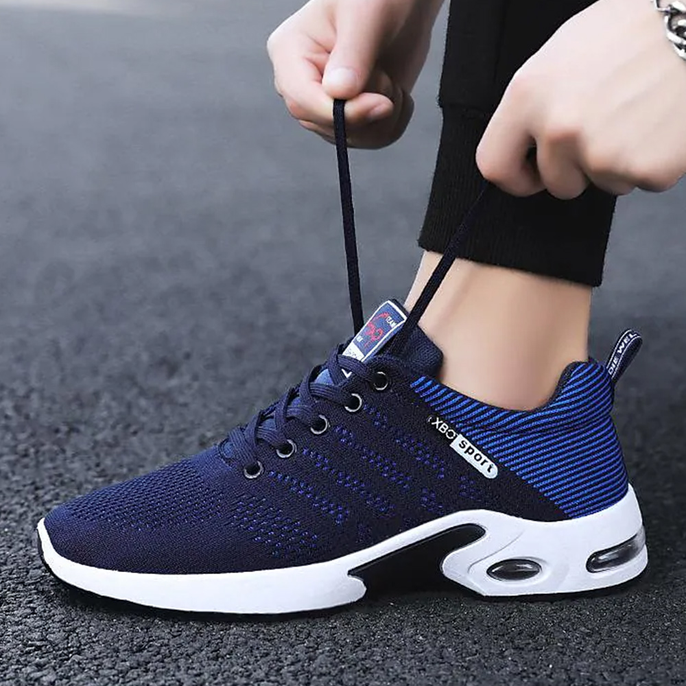 Lodowylabedz Nowe męskie buty sportowe Air Cushion Flying tkane