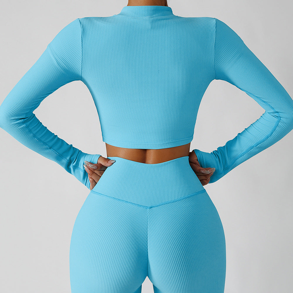 Damska kurtka z długim rękawem do jogi Quick Dry