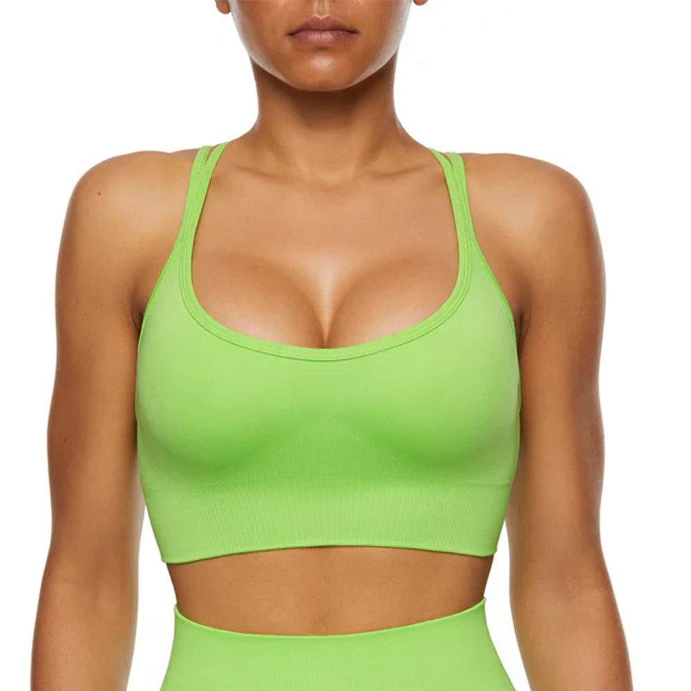 Nowy damski strój sportowy bezszwowe spodnie z biustonoszem do fitnessu