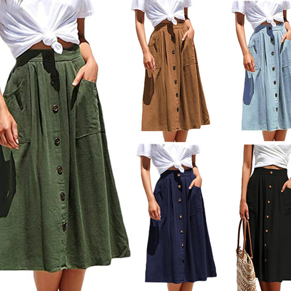 Lodowylabedz Swobodna spódnica w kształcie litery A. Spódnica z wysokim stanem