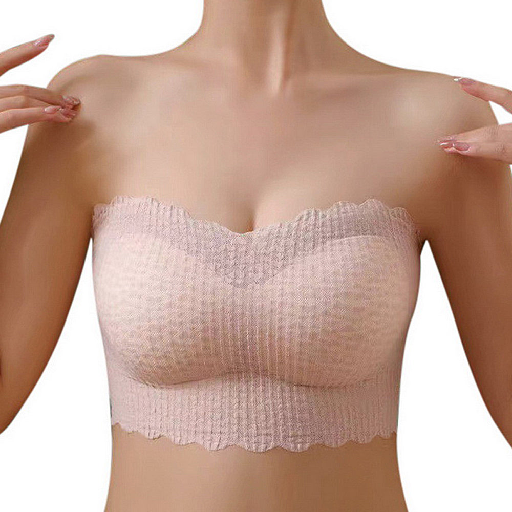 Bez ramiączek koronkowa bezszwowa bielizna lateksowa