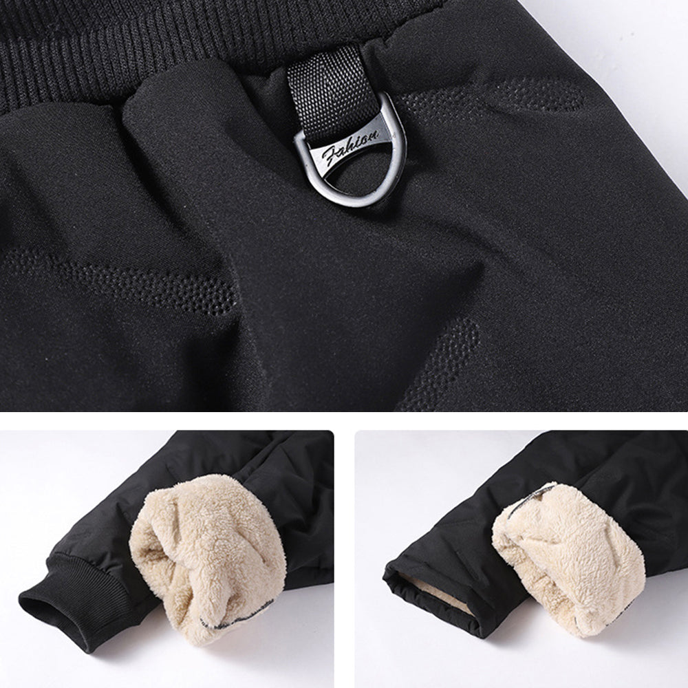 Męskie jesienne i zimowe nowe sportowe spodnie bawełniane z polaru jagnięcego