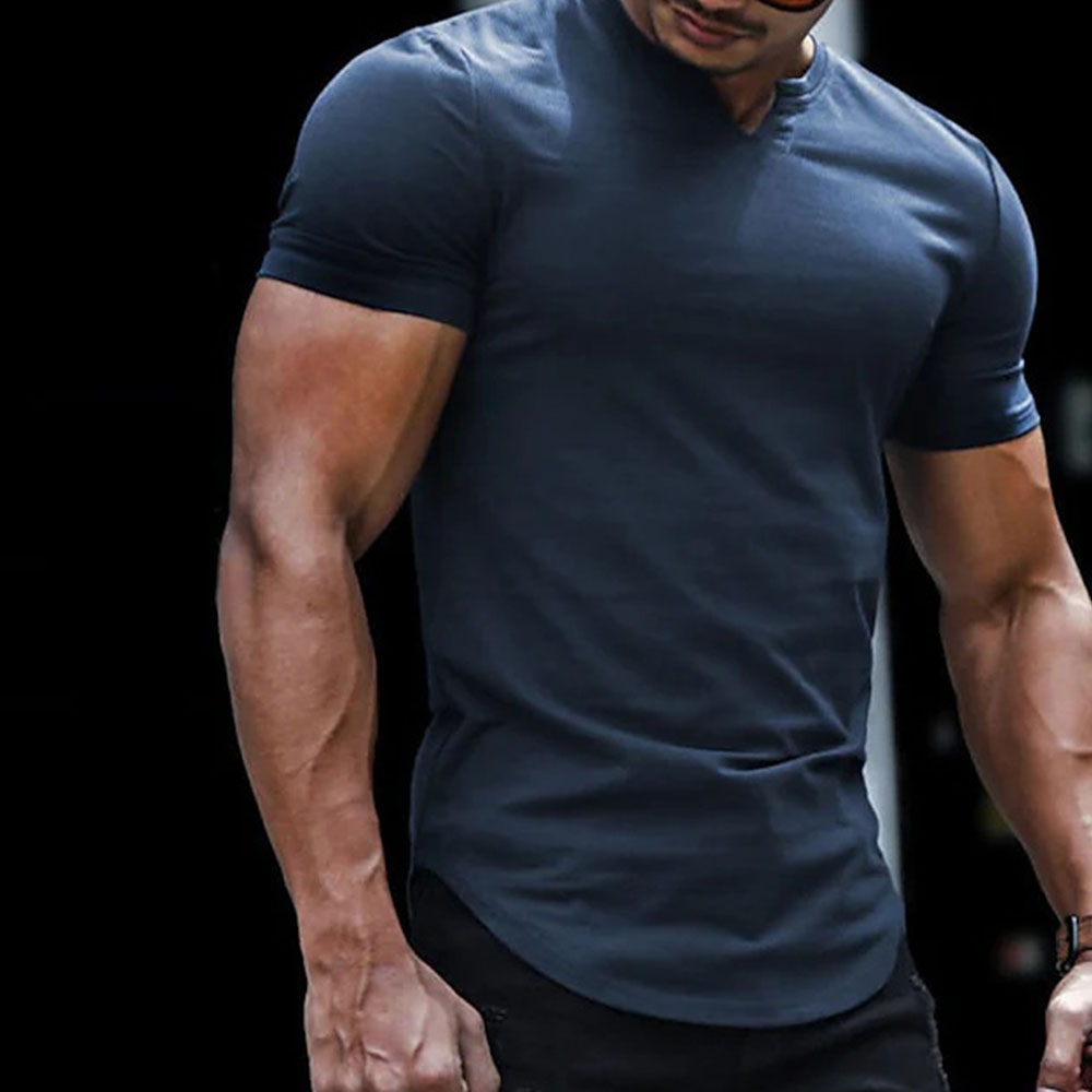 Lodowylabedz Letnia męska oddychająca i wygodna koszula z krótkim rękawem