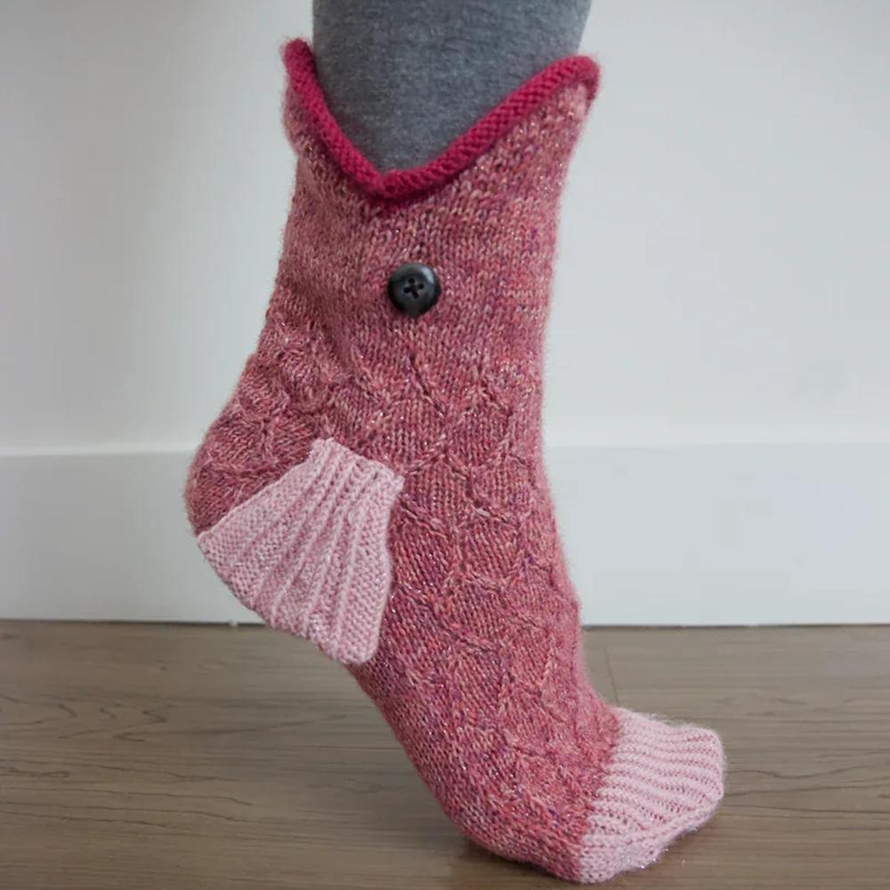 Świąteczne skarpetki z dzianiny w krokodyle, bawełniane skarpetki w zwierzątka