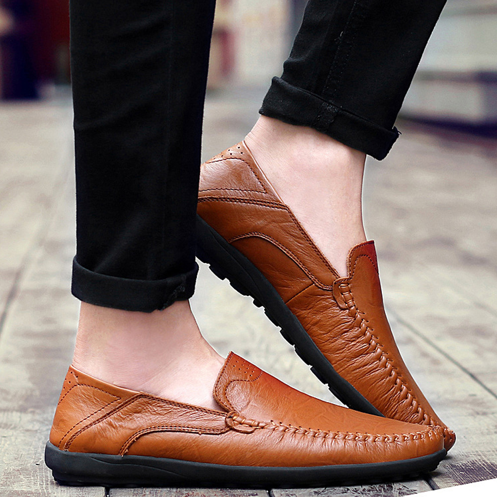 Lodowylabedz Letnie trendy męskie buty na co dzień ze skóry