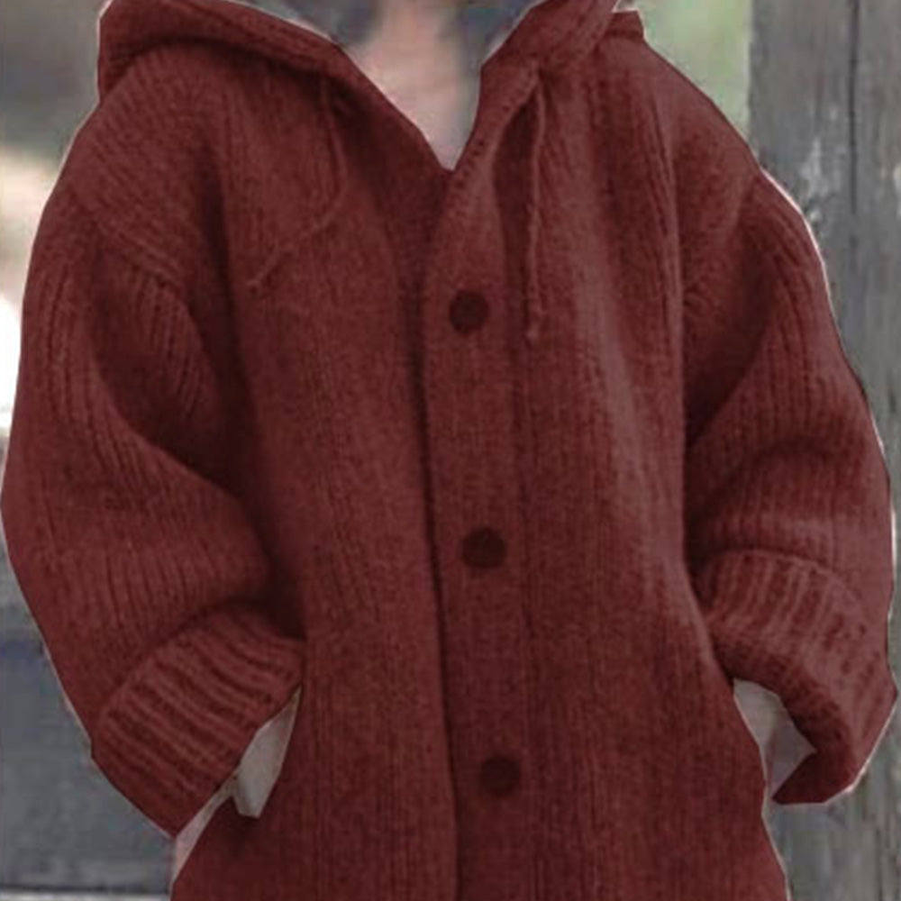 2022 jesienno-zimowa damska kurtka z kapturem w jednolitym kolorze o średniej długości