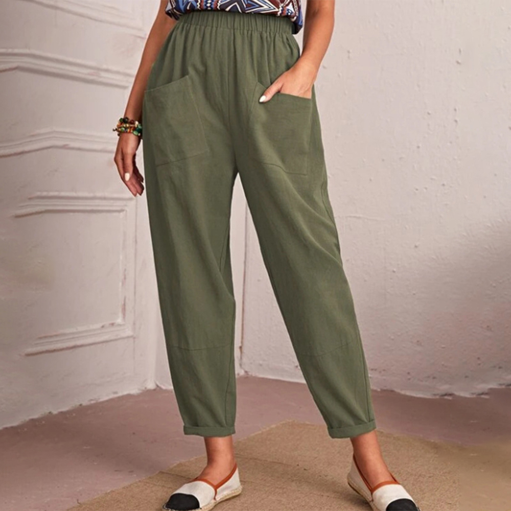 Lodowylabedz Wiosna i lato 2023 przewiewne spodnie z bawełny i lnu