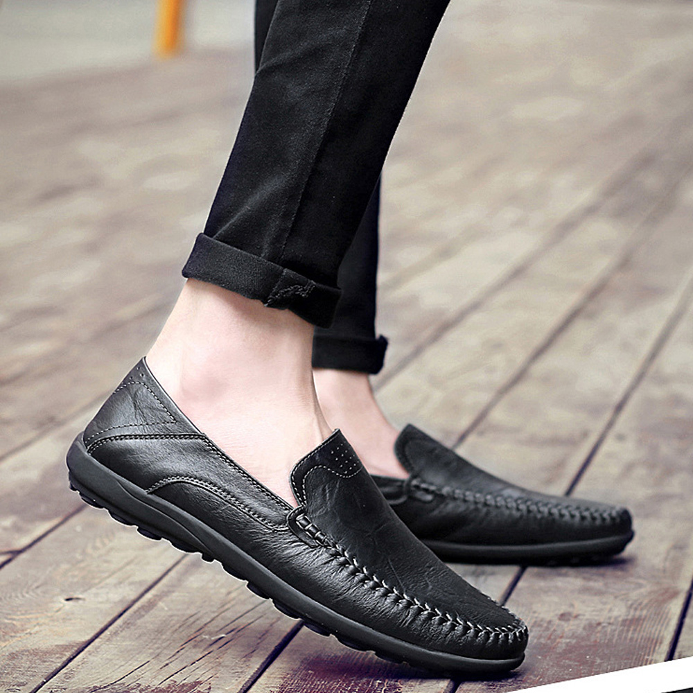 Lodowylabedz Letnie trendy męskie buty na co dzień ze skóry