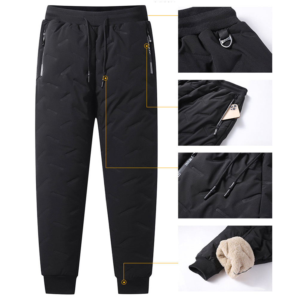 Męskie jesienne i zimowe nowe sportowe spodnie bawełniane z polaru jagnięcego