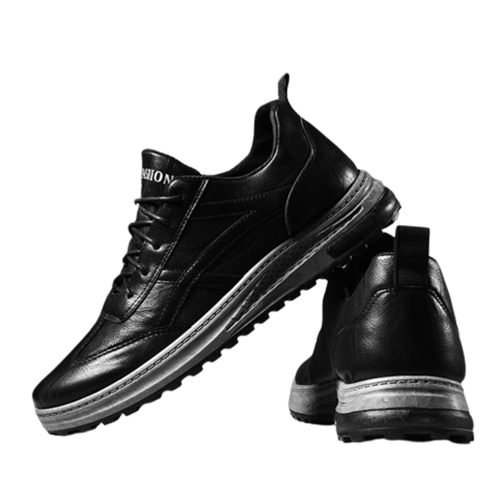 Lodowylabedz Nowe męskie sznurowane buty codzienne w jednolitym kolorze brogue