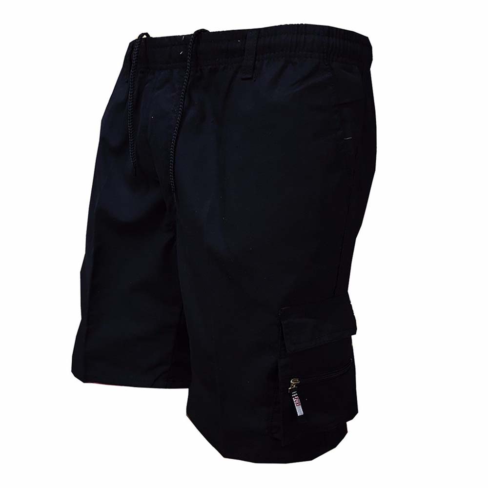 Lodowylabedz Męskie szorty Cargo Casual Summer Sznurek Klasyczne rozciągliwe krótkie spodnie z kieszeniami