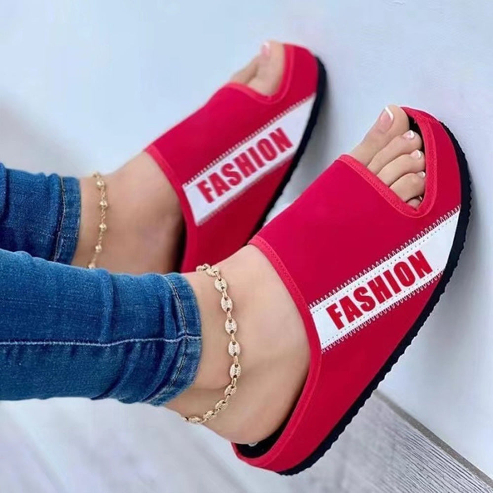 Zingsee™ 2022 summer new open toe fabric flat women's plus size beach sandals