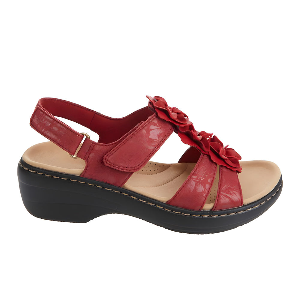 2022 Nowe sandały na koturnie w kwiaty