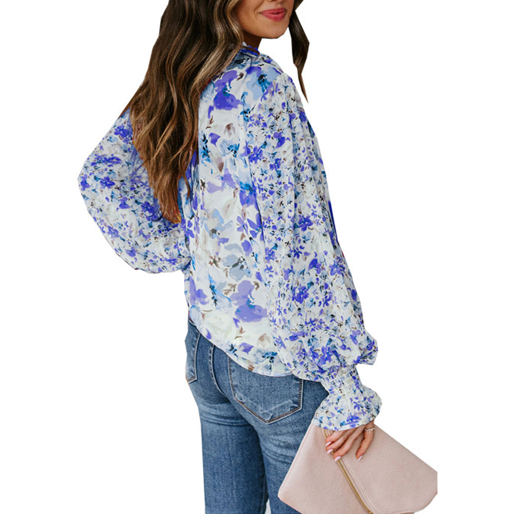 Szyfonowy kardigan z bufiastymi rękawami