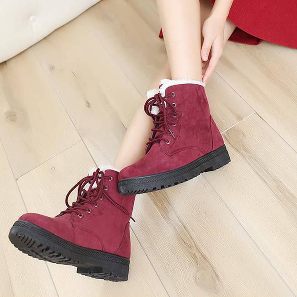 Ciepłe sznurowane buty Martin w stylu brytyjskim